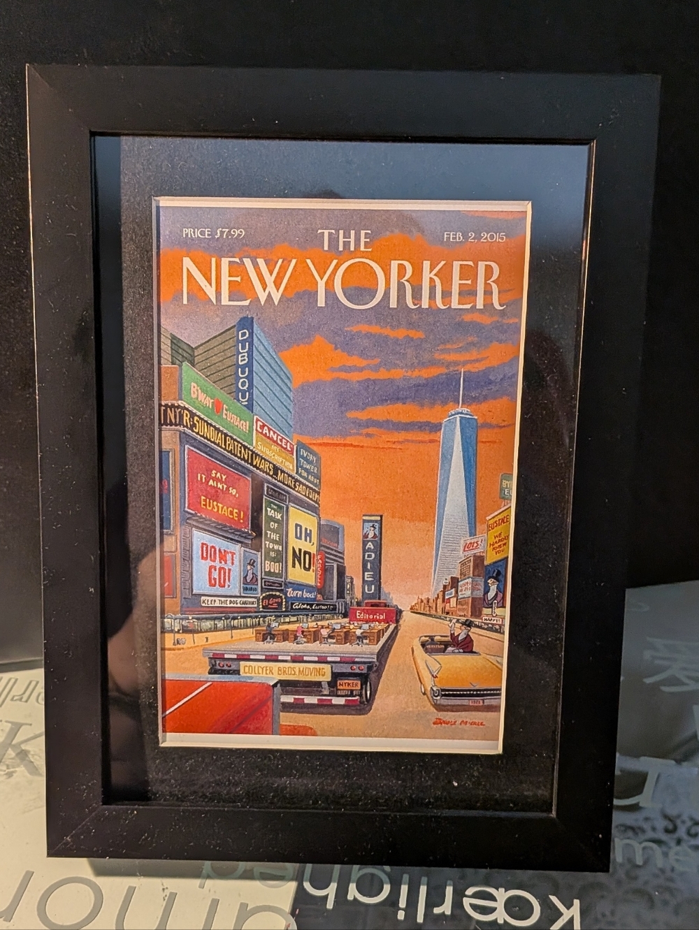 Framed New Yorker Cover Art - New Yorker Postcard Print Of Feb  2015 Cover